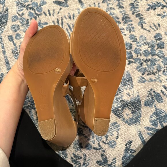 Jessica Simpson Nude Strappy Wedges - Picture 6 of 6